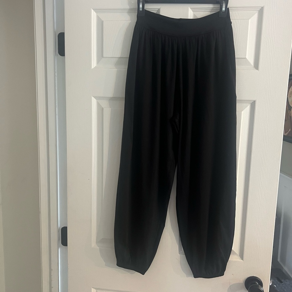 Offline Black Elastic Waist Harem Pants